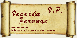 Veselka Perunac vizit kartica